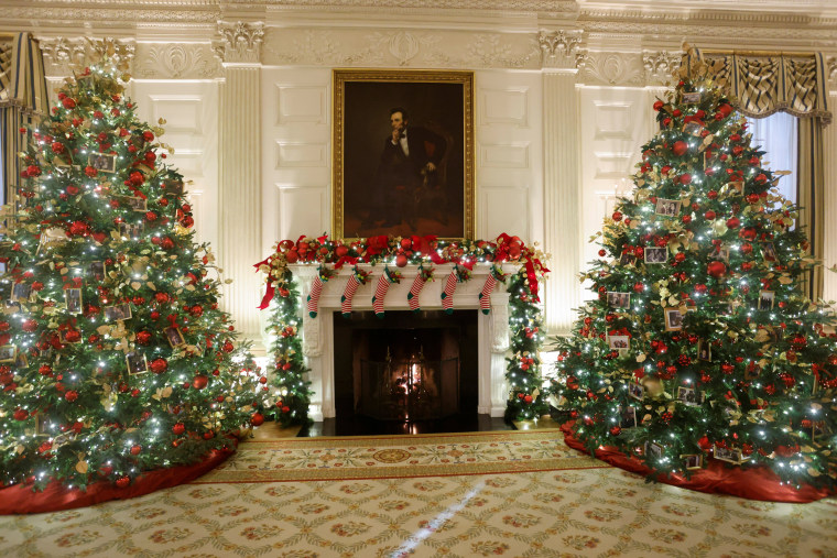 White House Christmas decorations on Nov. 29, 2021.