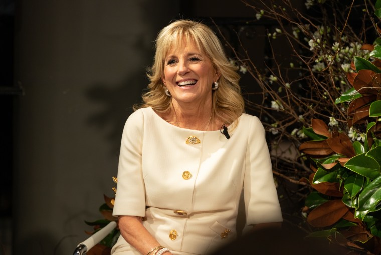 First Lady Jill Biden at a "50 Over 50" event in New York City on Wednesday.