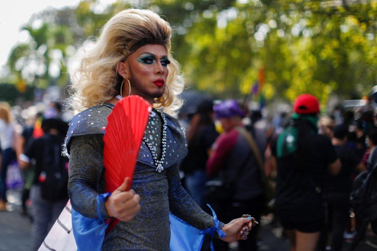Image: Marvin Pleitez aka Lady Drag participates in protests against Salvadoran government's latest actions