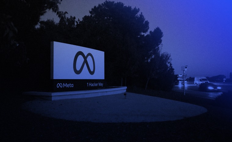 Image: Signage for Meta, the parent company of Facebook, in Menlo, Calif., on Nov. 4, 2021.