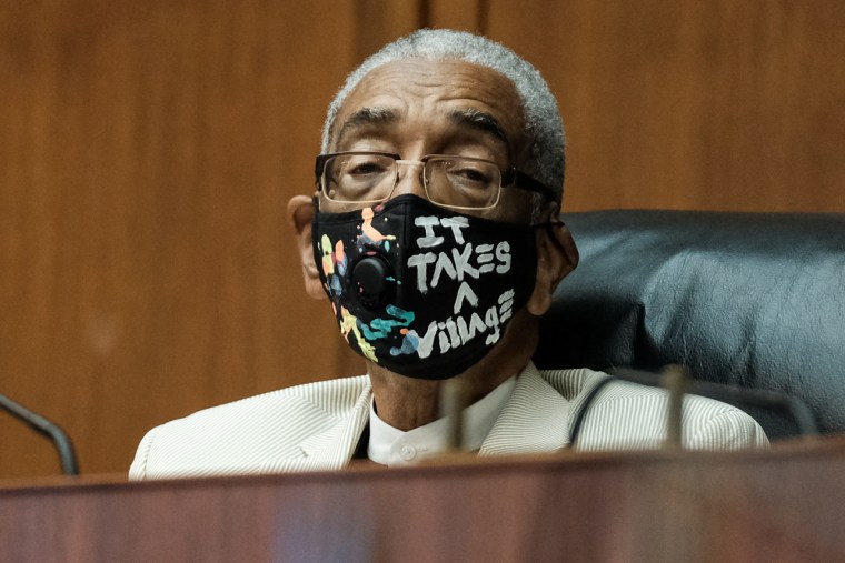 Image: Rep. Bobby Rush, D-Ill., during a hearing at the Capitol Hill on July 14, 2020.
