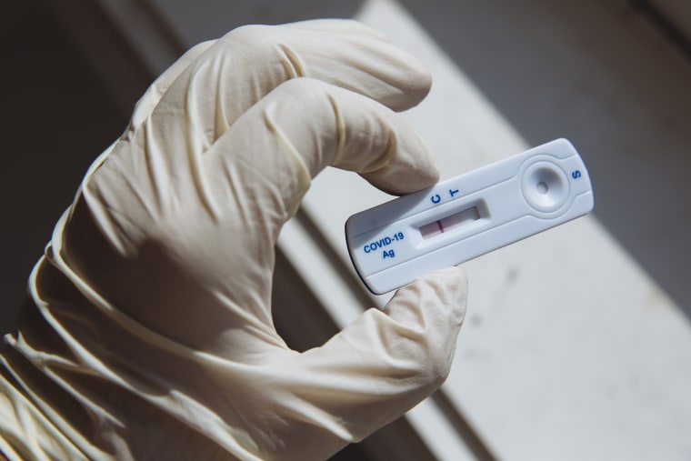 Image: Healgen Scientific Covid-19 Rapid Test Kits As U.S. Cases Surge Past 70,000