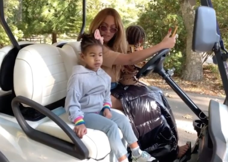 During one point in the video, Beyonce asks her kids how they are enjoying summer 2020. (Sounds like mixed reviews to us.)