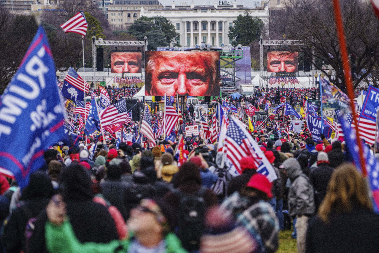 Image: The \"Save America\" march and rally at the Ellipse near the White House on Jan. 6.