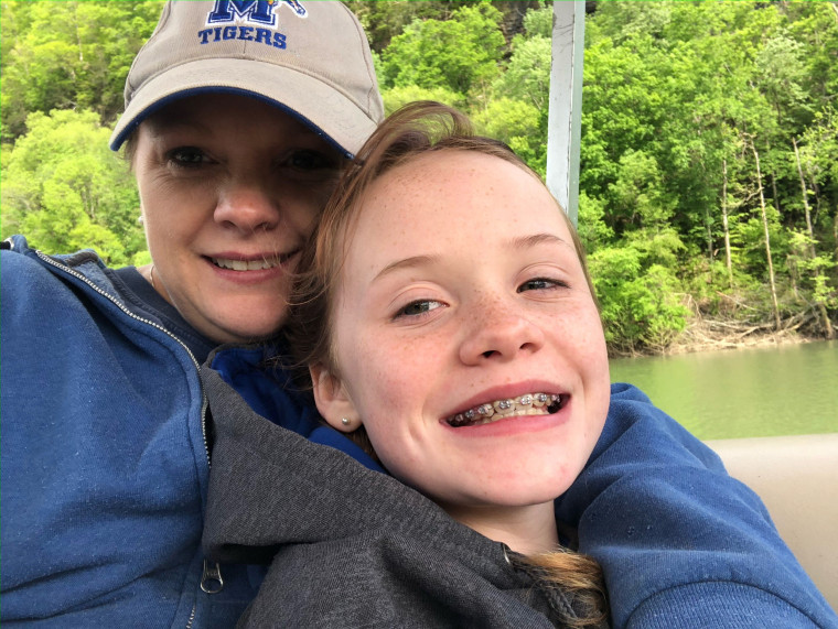 Ashley Heun and her daughter, Caroline.