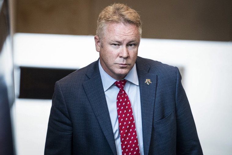 Rep. Warren Davidson, R-Ohio, is seen in the Capitol Visitor Center on Aug. 24, 2021.