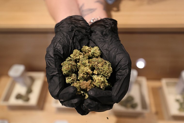 Double Dutch Soda marijuana at Cultivate, a pot shop in Leicester, Mass., in 2018.