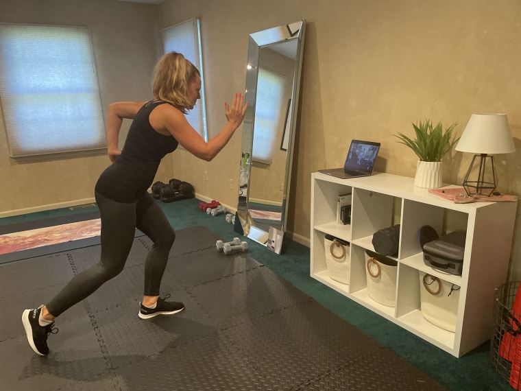 Working out home gym