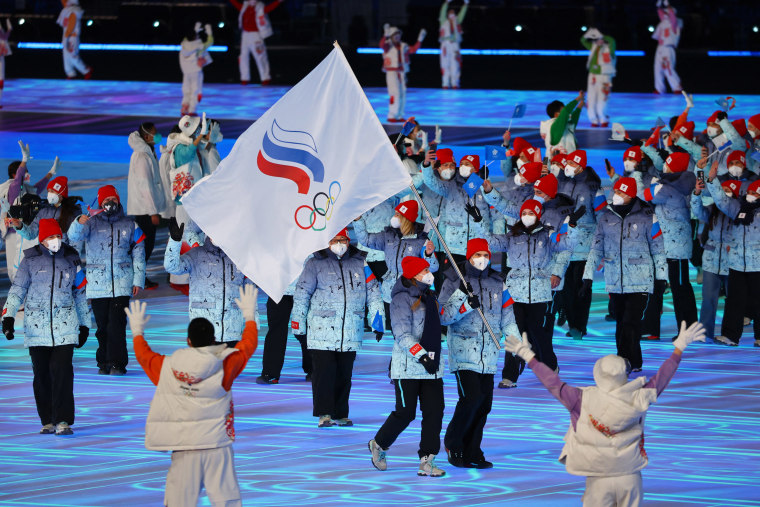 The Russian Olympic Committee contingent.