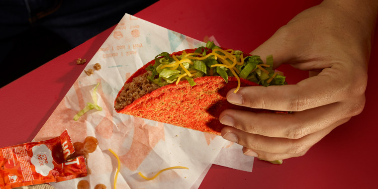 Taco Bell's new Flamin’ Hot Cool Ranch Doritos Locos Taco.