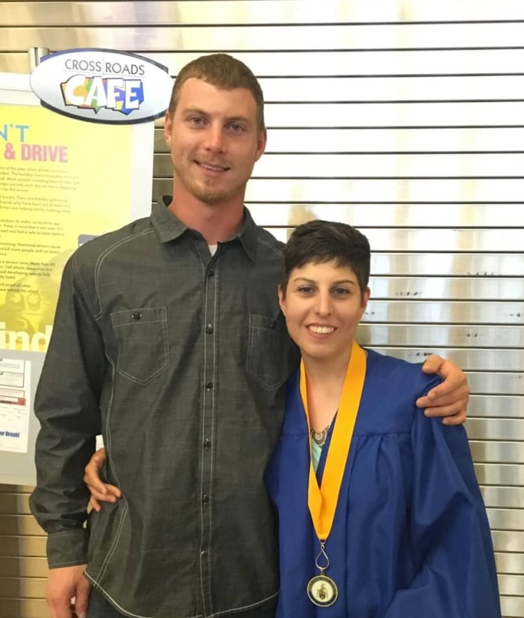 Loghan Starbuck with her older brother, Blake at her graduation