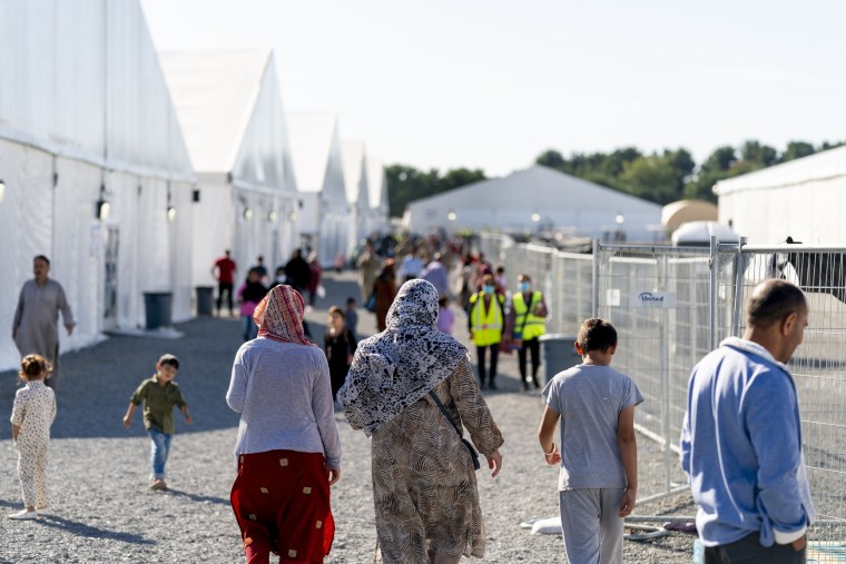 Afghan refugee camp at Joint Base McGuire Dix Lakehurst