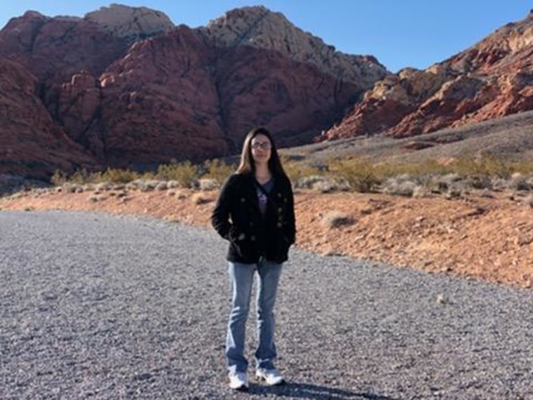 Jessica visiting Red Rock Canyon