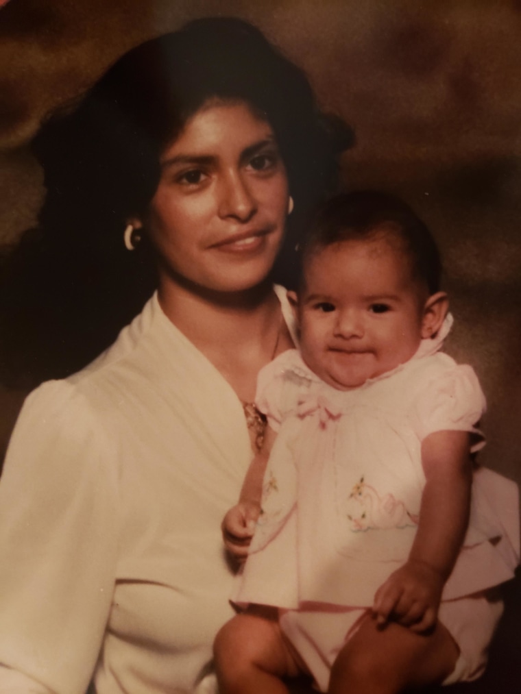 Norma Gonzales holding daughter Jessica