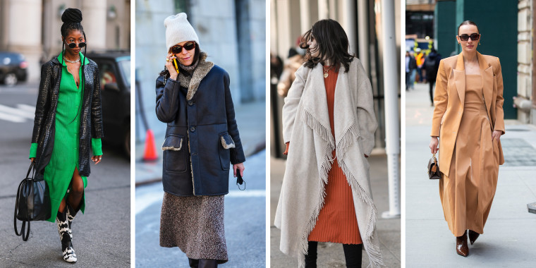 How to style a maxi dress for winter, according to stylists