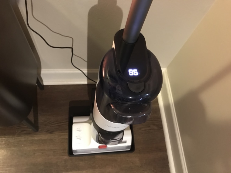 Roborock Dyad in its charging station.