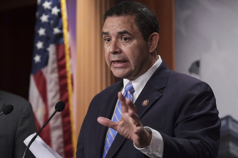 Rep. Henry Cuellar, D-Texas, speaks during a news conference on Capitol Hill on July 30.