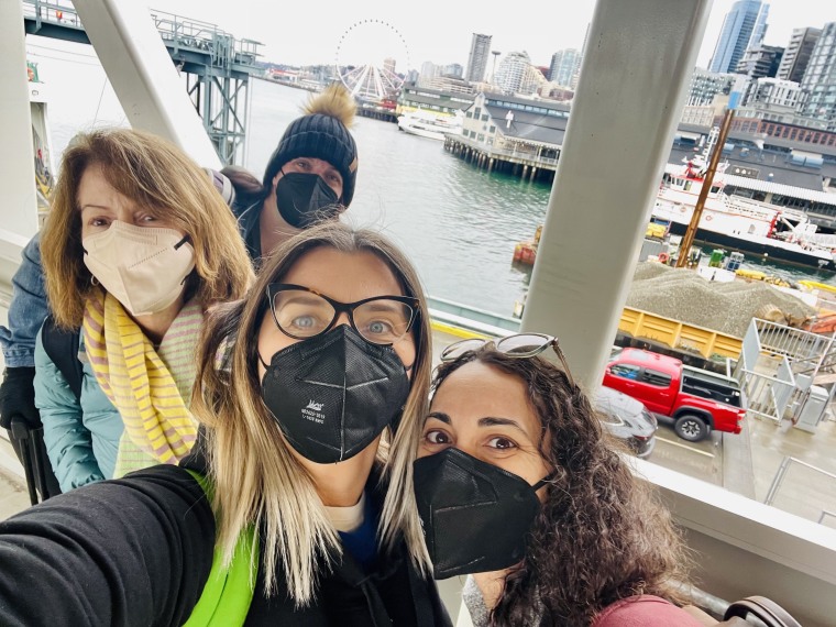 Support Our Schools co-founders at a team building retreat in Seattle, WA. From back to front: Jules Scholles, Lisa Schurr, Paulina Testerman, and Angela Wynn.