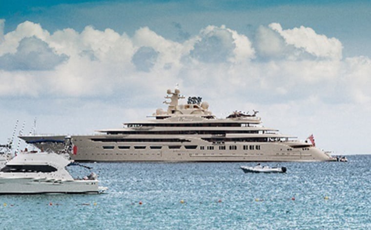 Usmanov owns one of the world's largest superyachts, known as Dilbar, named after Usmanov's mother.