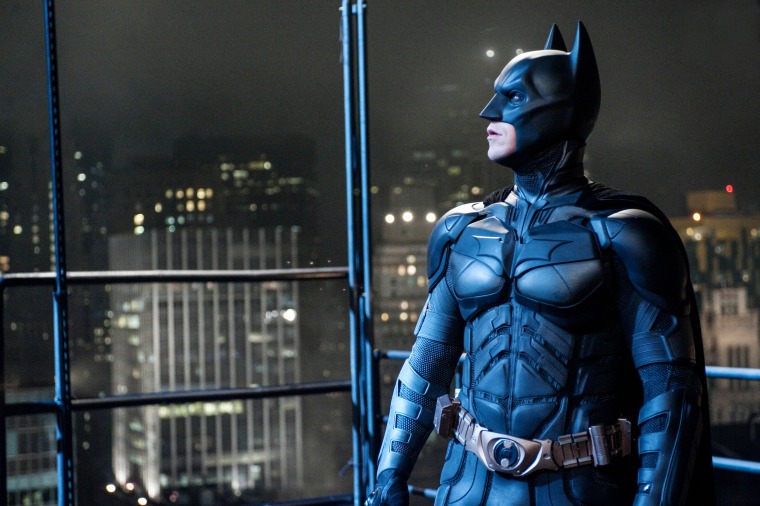 Christian Bale as Batman in "The Dark Knight Rises" in 2012.