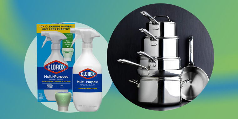 New launches this week include a Crate & Barrel’s The Kitchen by Crate cookware line and refillable Clorox cleaning supplies.