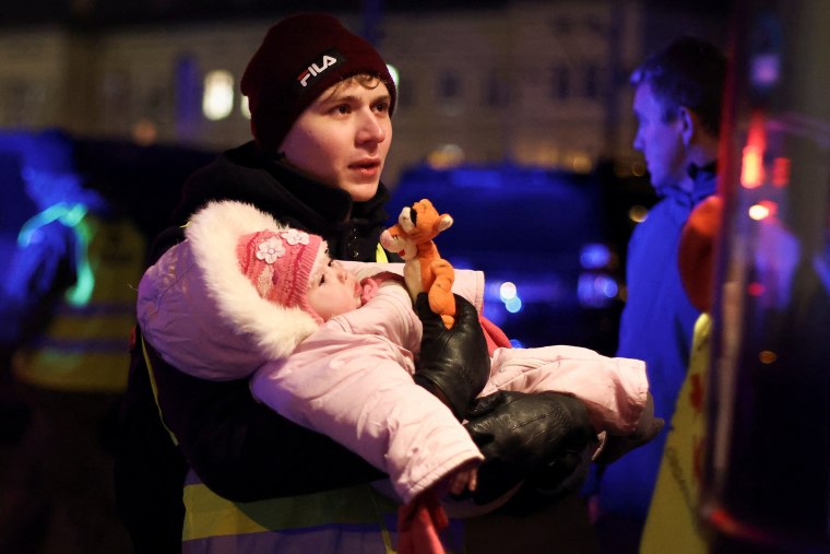 Image: Ukrainian children evacuated from orphanages in the Kyiv region arrive Poland