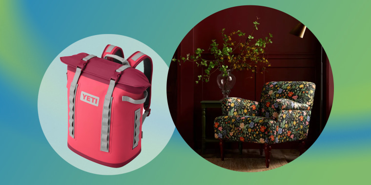 New launches include Yeti’s Hopper M20 cooler backpack and Rifle Paper Co.’s furniture collection.