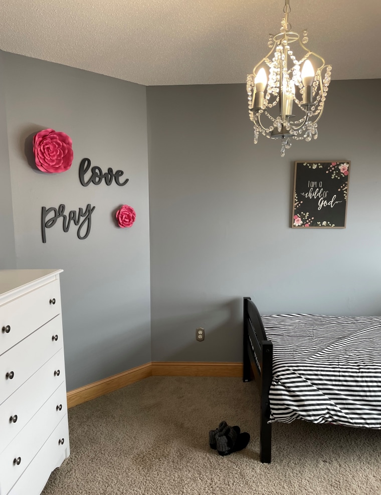 Vika and Oksana's bedroom is ready for them in Nowthen, Minnesota when they are officially adopted.