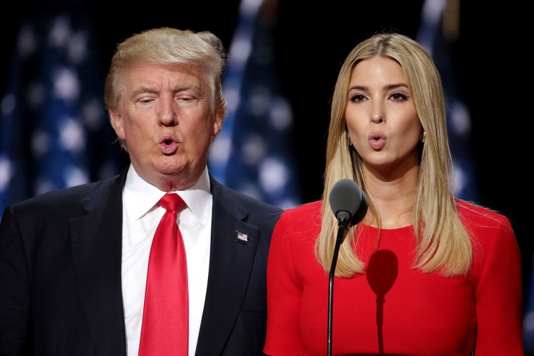 Image; Then-presidential candidate Donald Trump and his daughter, Ivanka, at the Republican National Convention in 2016.