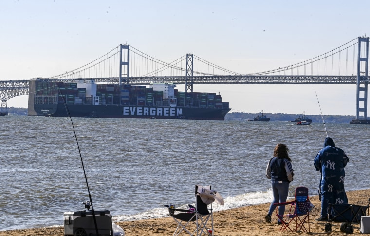 The Ever Forward container ship, which went aground March 13 in the Chesapeake Bay, was finally freed Sunday morning shortly after 7 a.m.