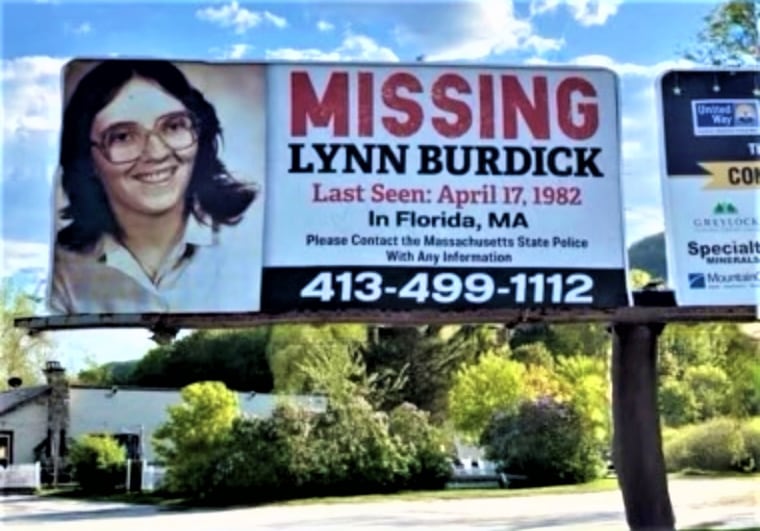 Lynn Burdick billboard in Florida, Massachusetts.