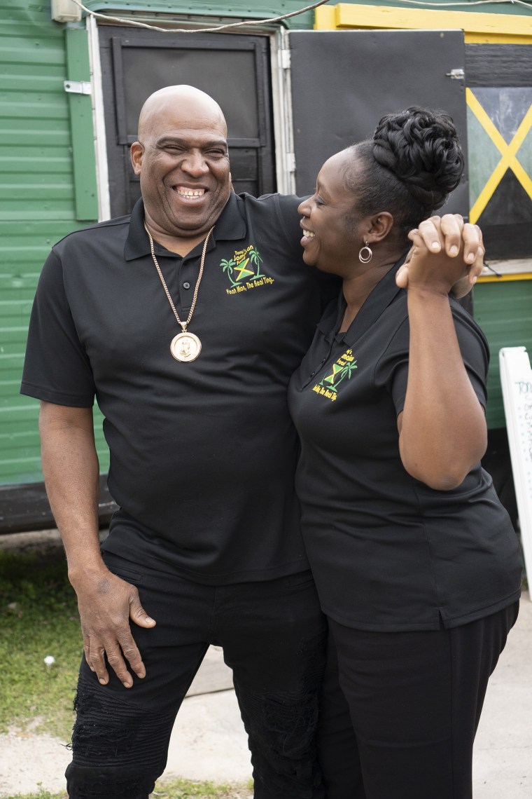 Tony Scott and his wife Kim enjoy great Jamaican food and each other in this family business.
