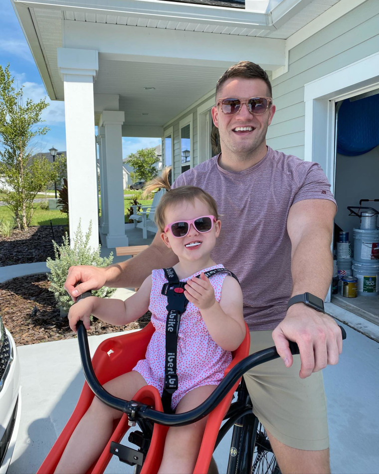 Jared Bridegan and his daughter Bexley