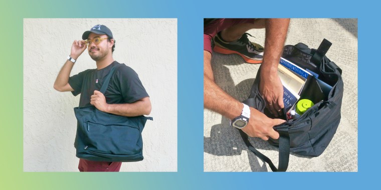 This durable and versatile tote from Incase can hold my laptop, chargers, wallet and more. 