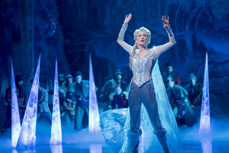 Caissie Levy as Elsa in "Frozen" on Broadway