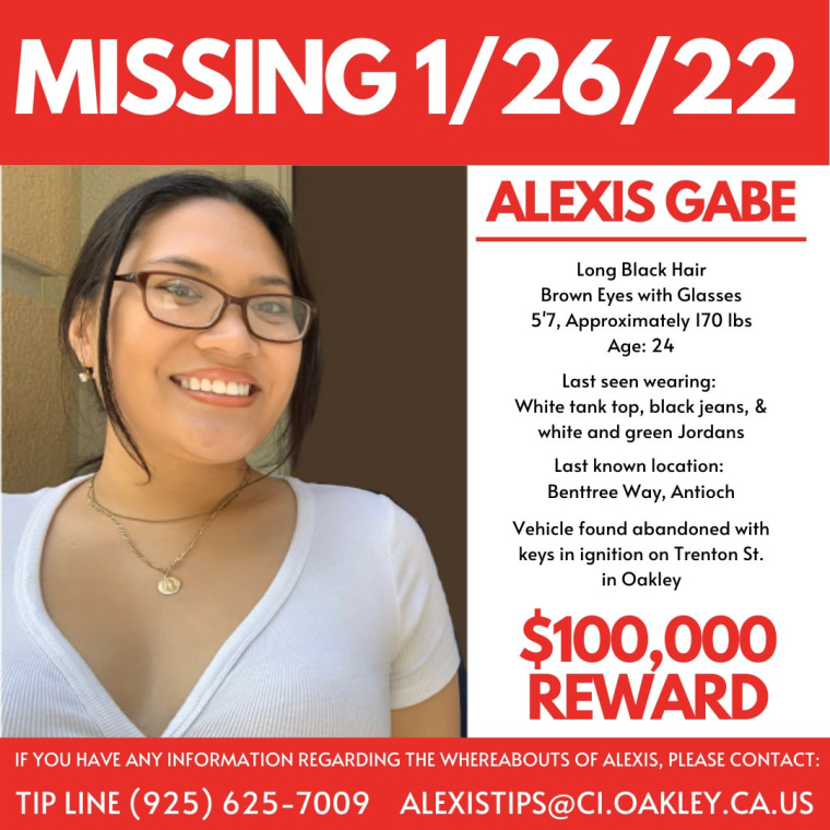 Missing poster for Alexis Gabe