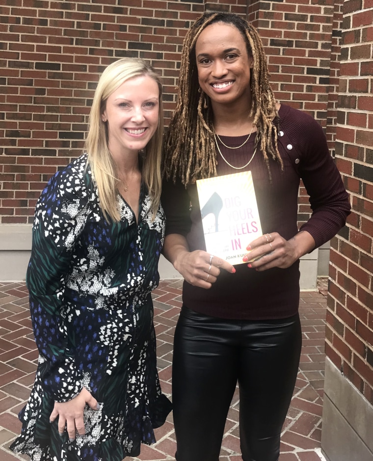 Image: Kuhl poses with Racing Louisville FC player and USWNT World Cup winner Jessica McDonald.