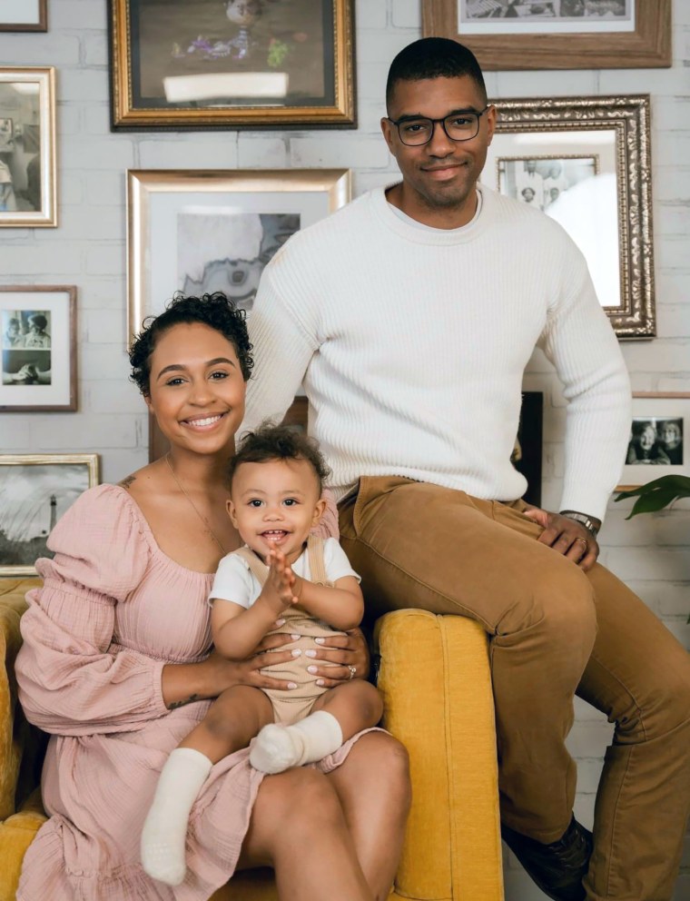 Image: Kali McCoy of Atlanta with her husband, Elijah, and their son Kai.