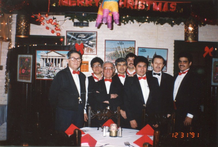 The staff at El Parador in 1991.