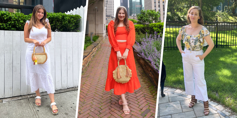 Three images of women wearing stylish outfits from T.J. Maxx