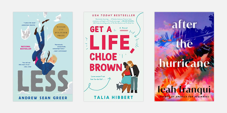 Less, Get a Life Chloe Brown, and after the hurricane book covers