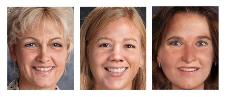 Sherill Levitt (age progressed to 68 years old), Suzie Streeter (age progressed to 44 years old), and Stacy McCall (age progressed to 43 years old).