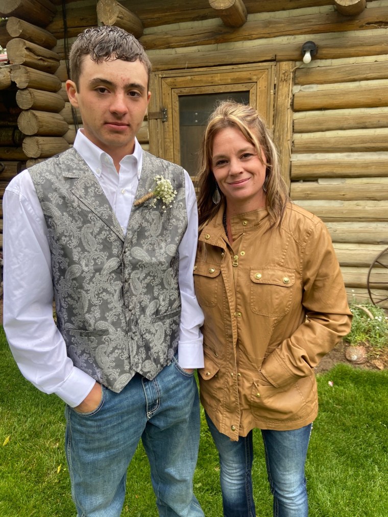 Dylan Rounds and his mother, Candice Cooley.