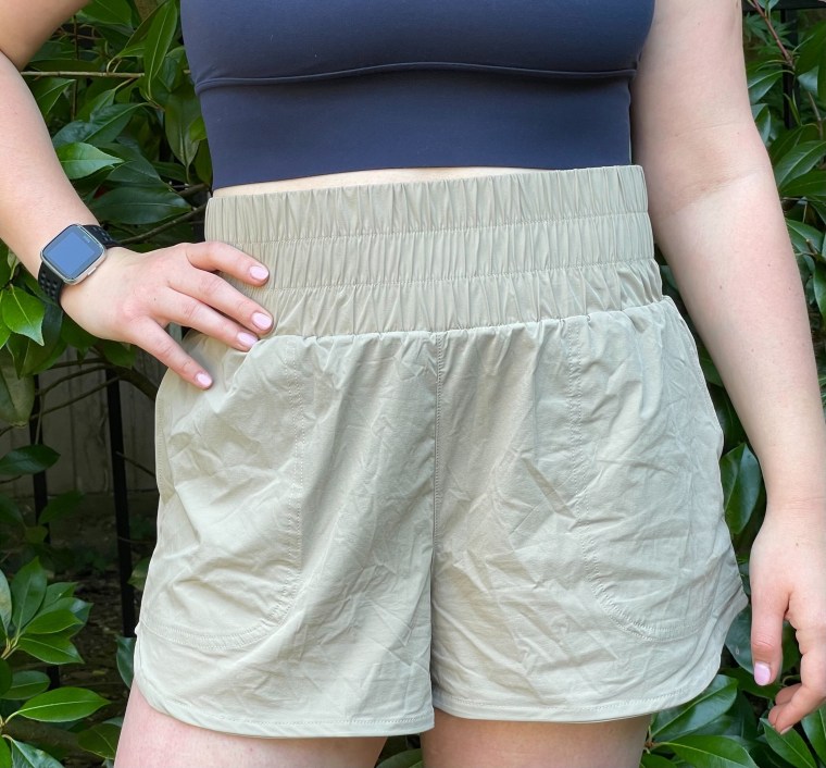 Editorial intern Zoe Malin no longer worries about her shorts chafing since buying these JoyLab Women’s High-Rise Woven Shorts.