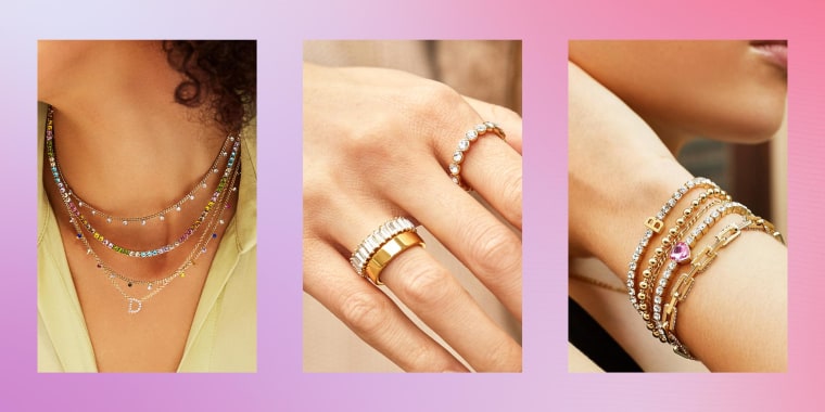 Image of necklaceses, bracelets and rings from Baublebar