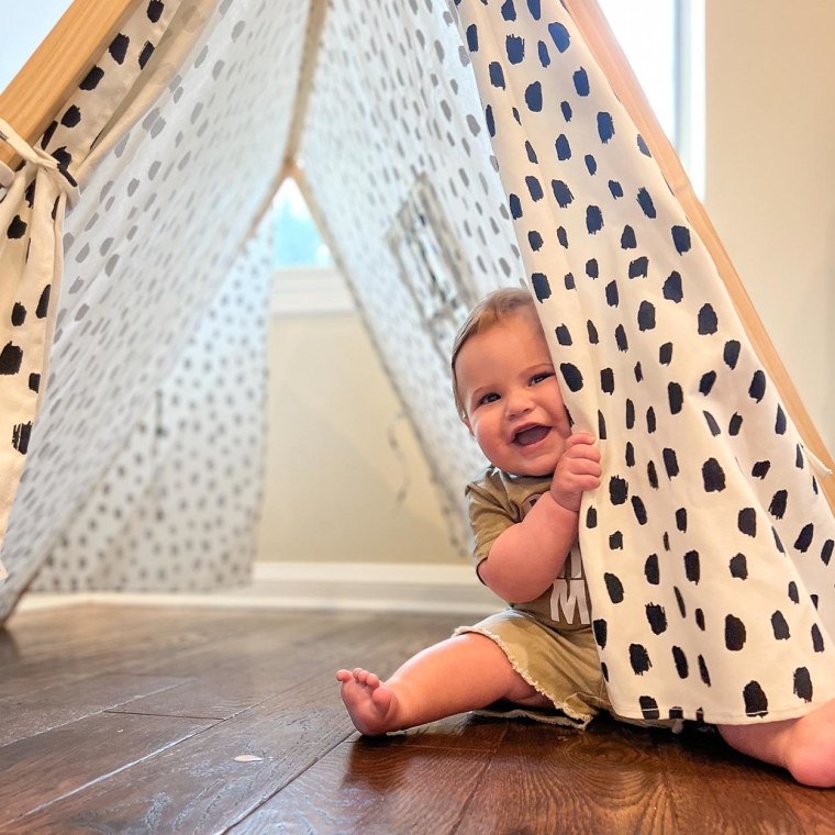 Baby in a tent