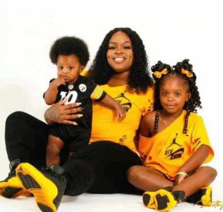 Alexis Ware with her children.