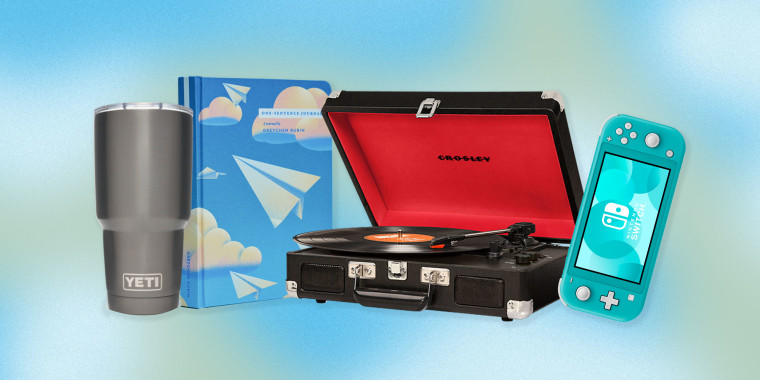 Nintendo Switch Lite Console, The Happiness Project One-Sentence Journal, Crosley 3-Speed Bluetooth Suitcase Turntable and Yeti Tumbler