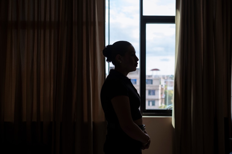A La Pampa sex trafficking victim stands in shadow