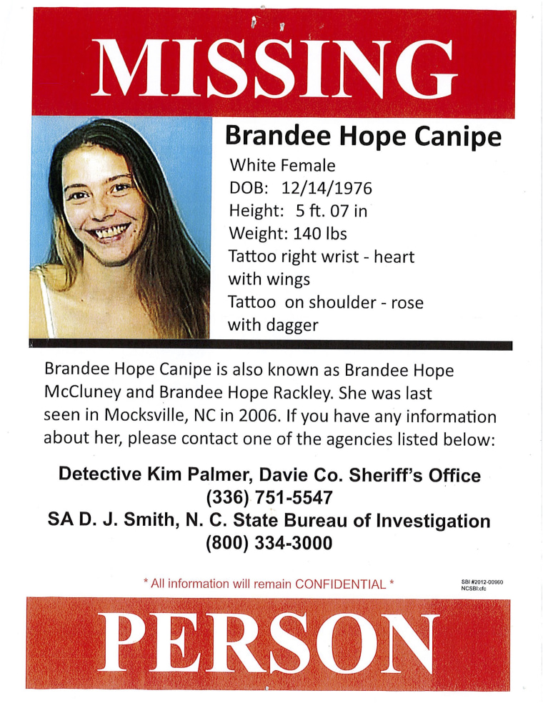 The official missing poster for Brandee Canipe